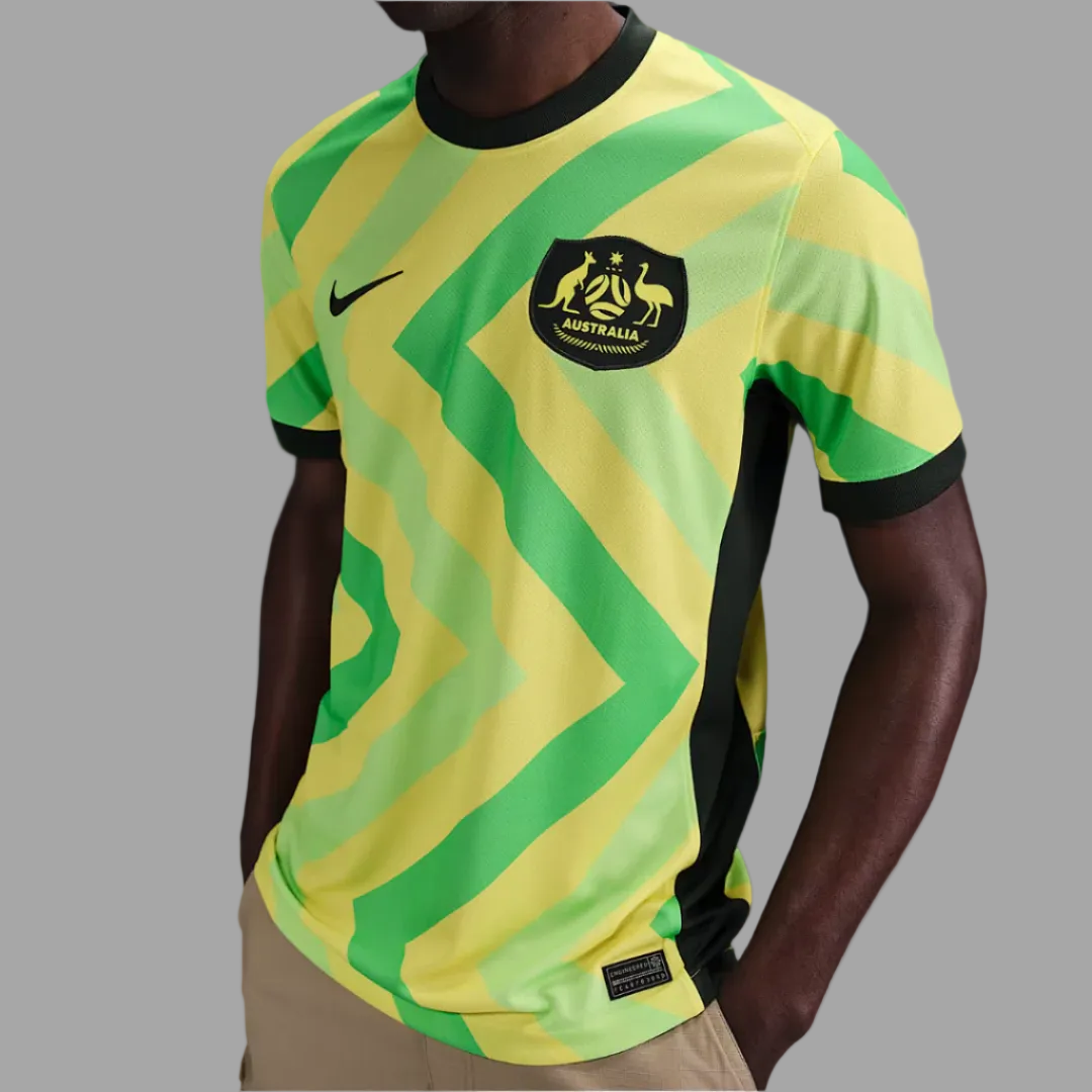 Australia 2025/26 Stadium Home Straight Fit Nike Football Shirt