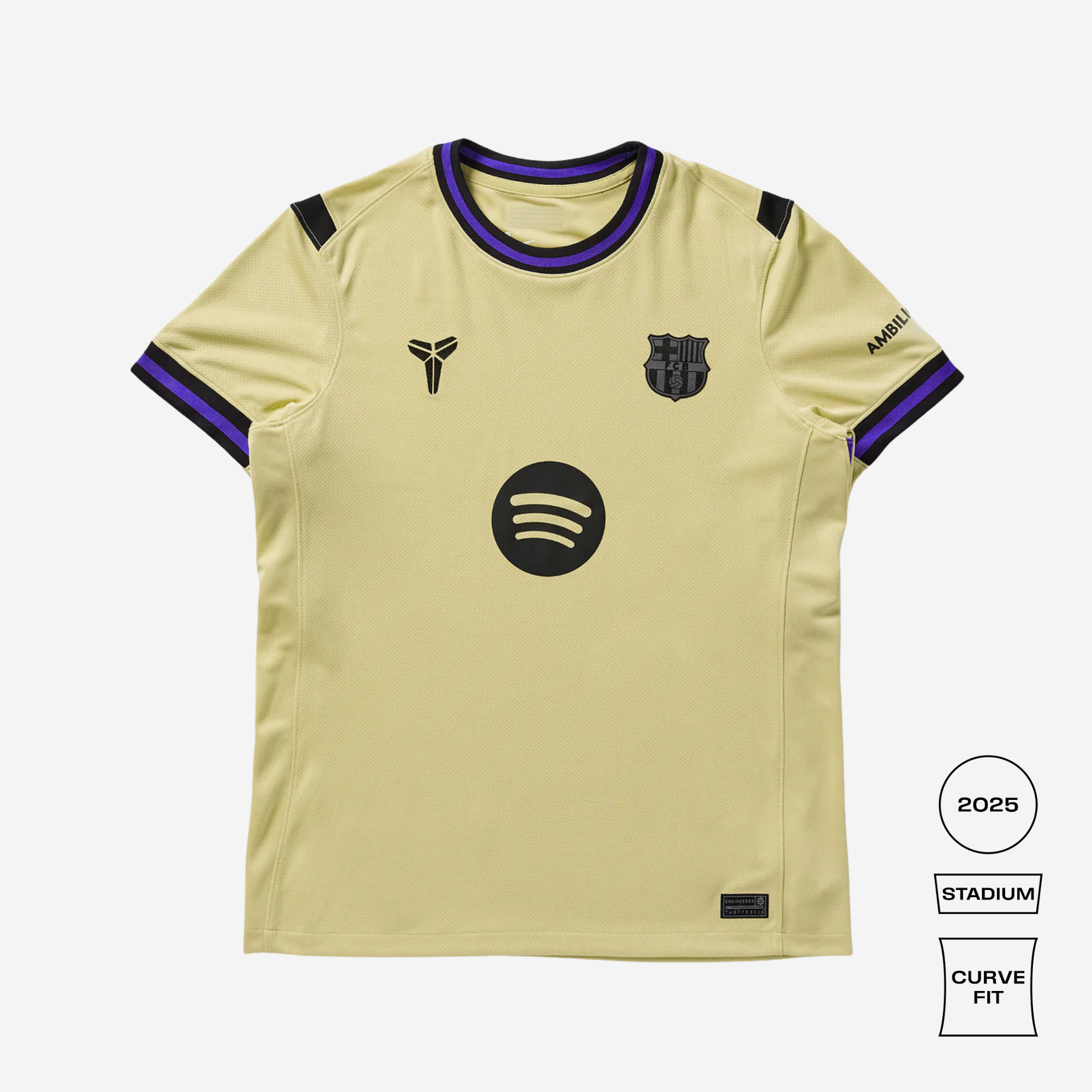 Kobe Bryant FC Barcelona 2025/26 Stadium Away Curved Fit