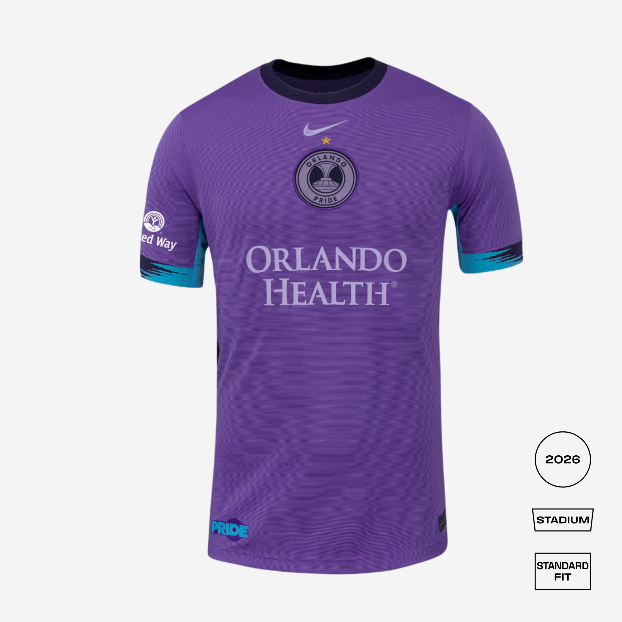 Orlando Pride 2026 Home Straight Fit Stadium Shirt
