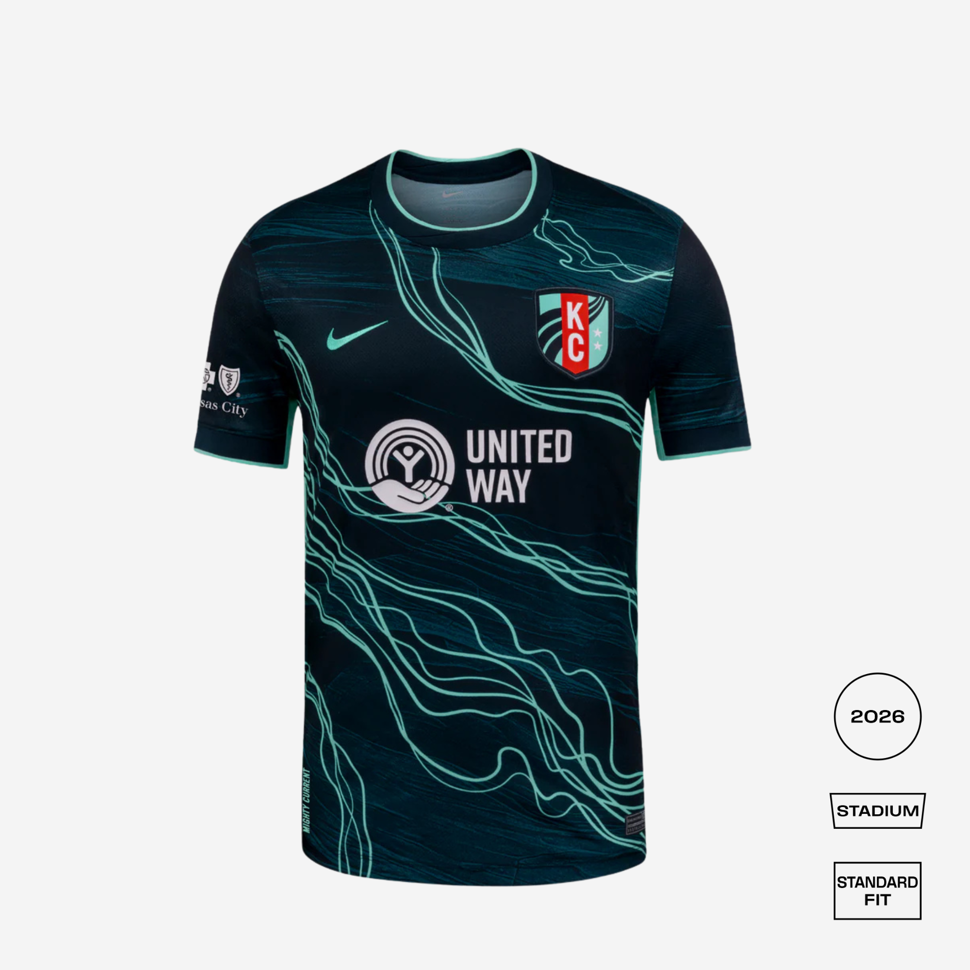 Kansas City Current 2026 Third Straight Fit Stadium Shirt