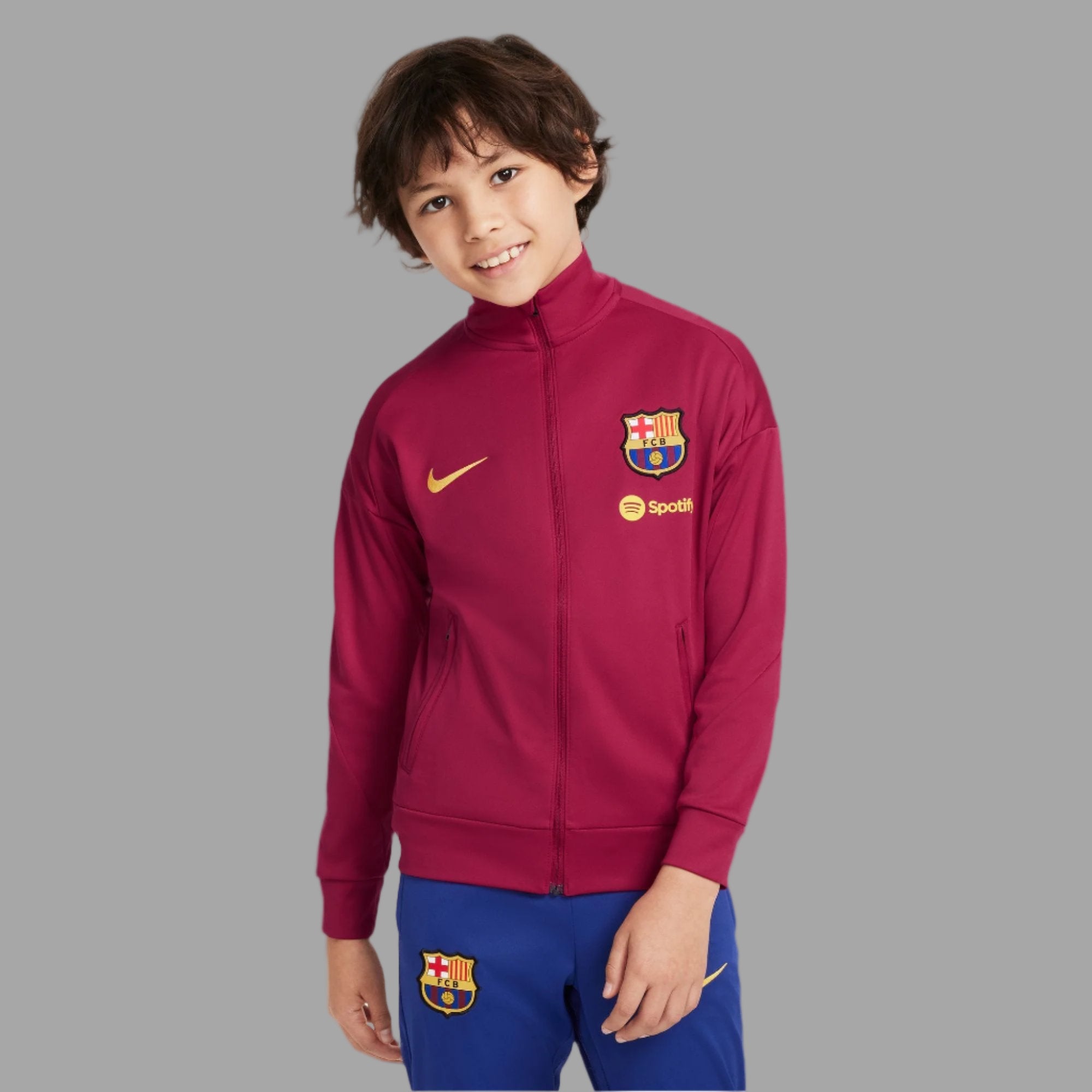 FC Barcelona Academy Pro Big Kids' Nike Dri-FIT Soccer Knit Tracksuit