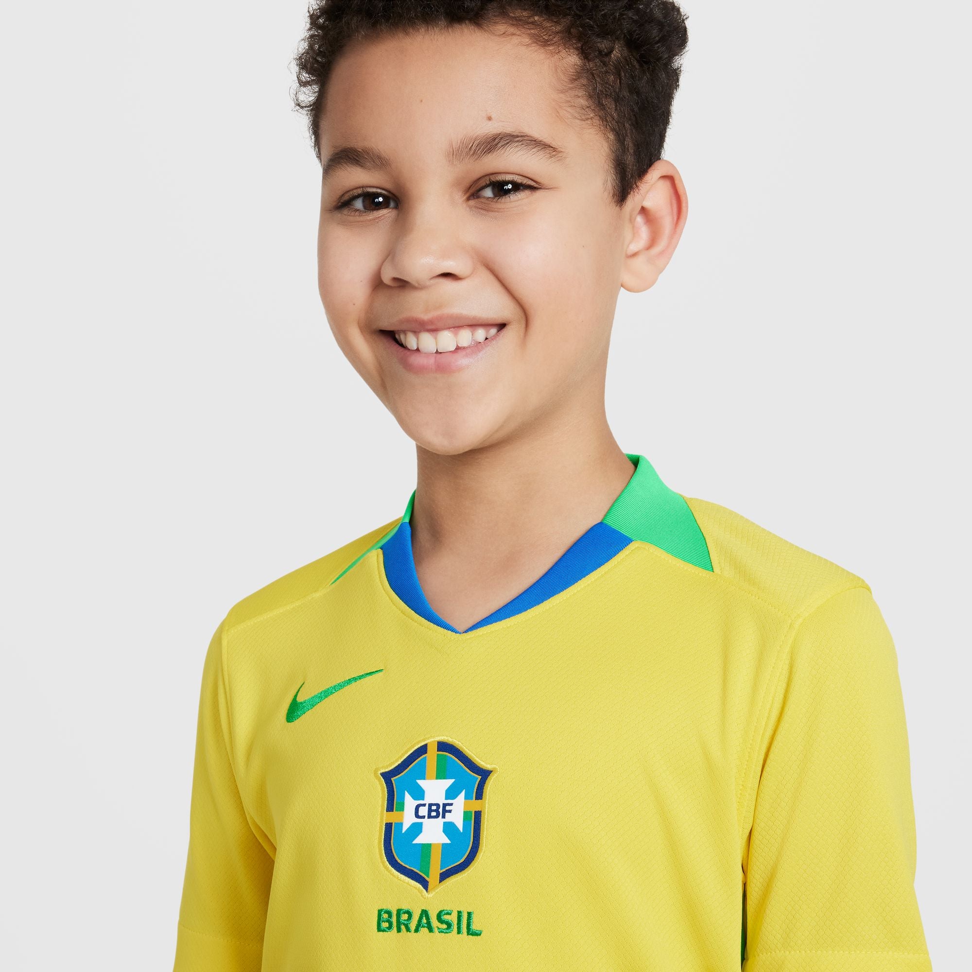 Brazil 2025 Stadium Home Big Kids' Nike Stadium Shirt