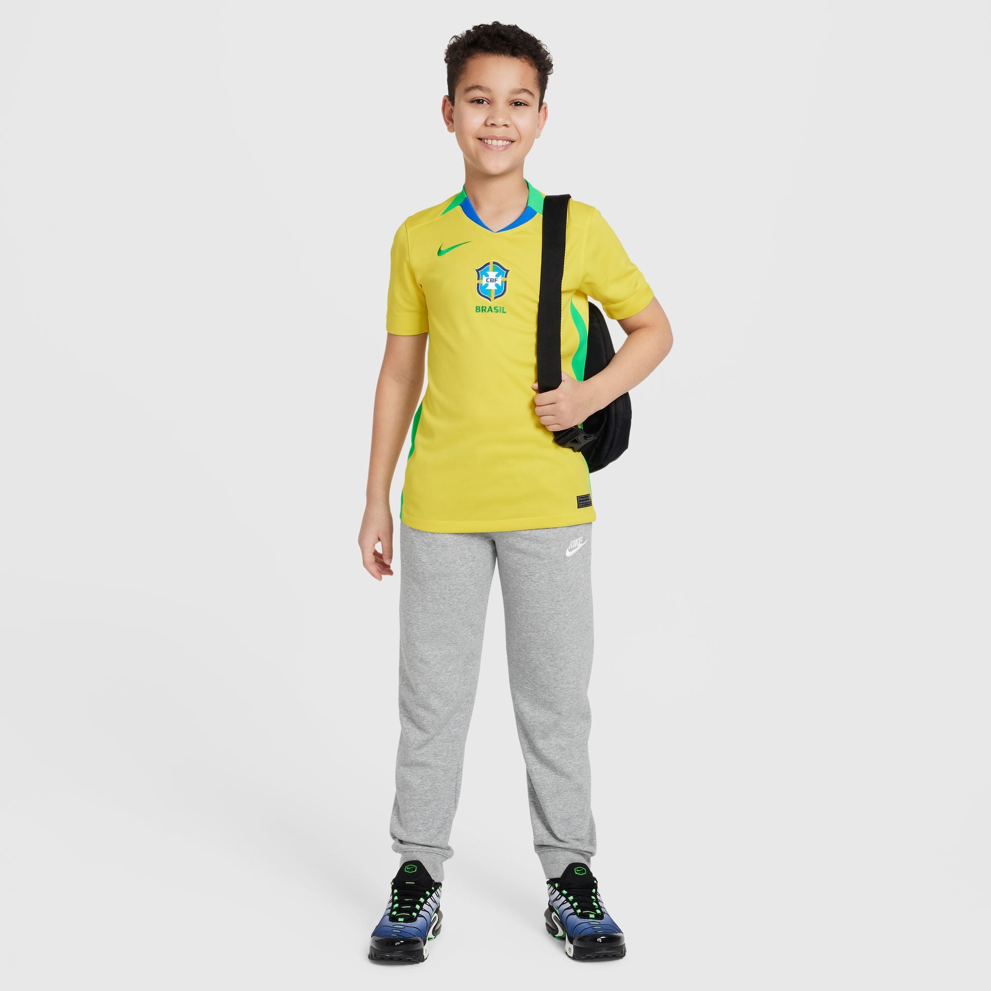 Brazil 2025 Stadium Home Big Kids' Nike Stadium Shirt