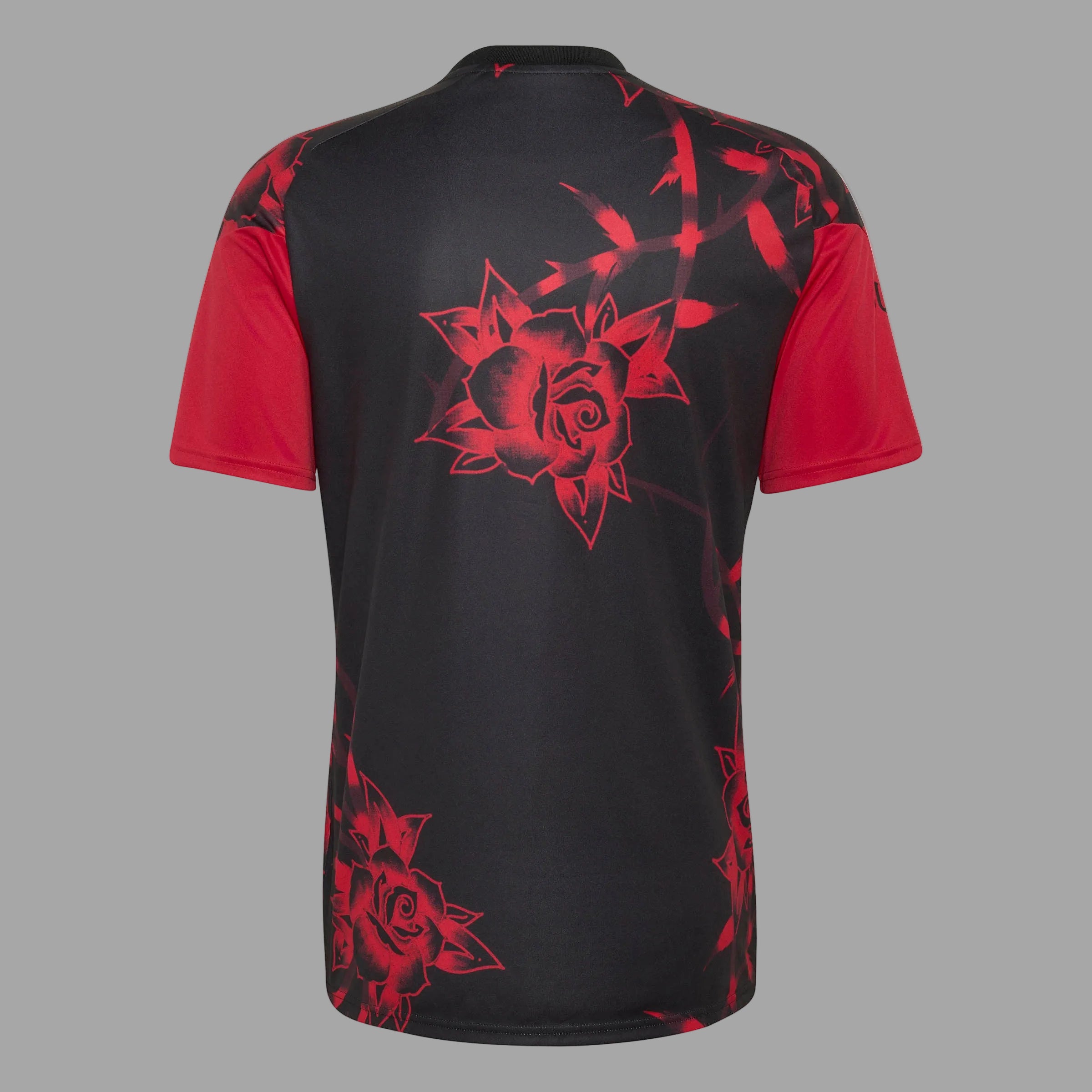 Manchester United 2026/27 pre match shirt, red and white, back view