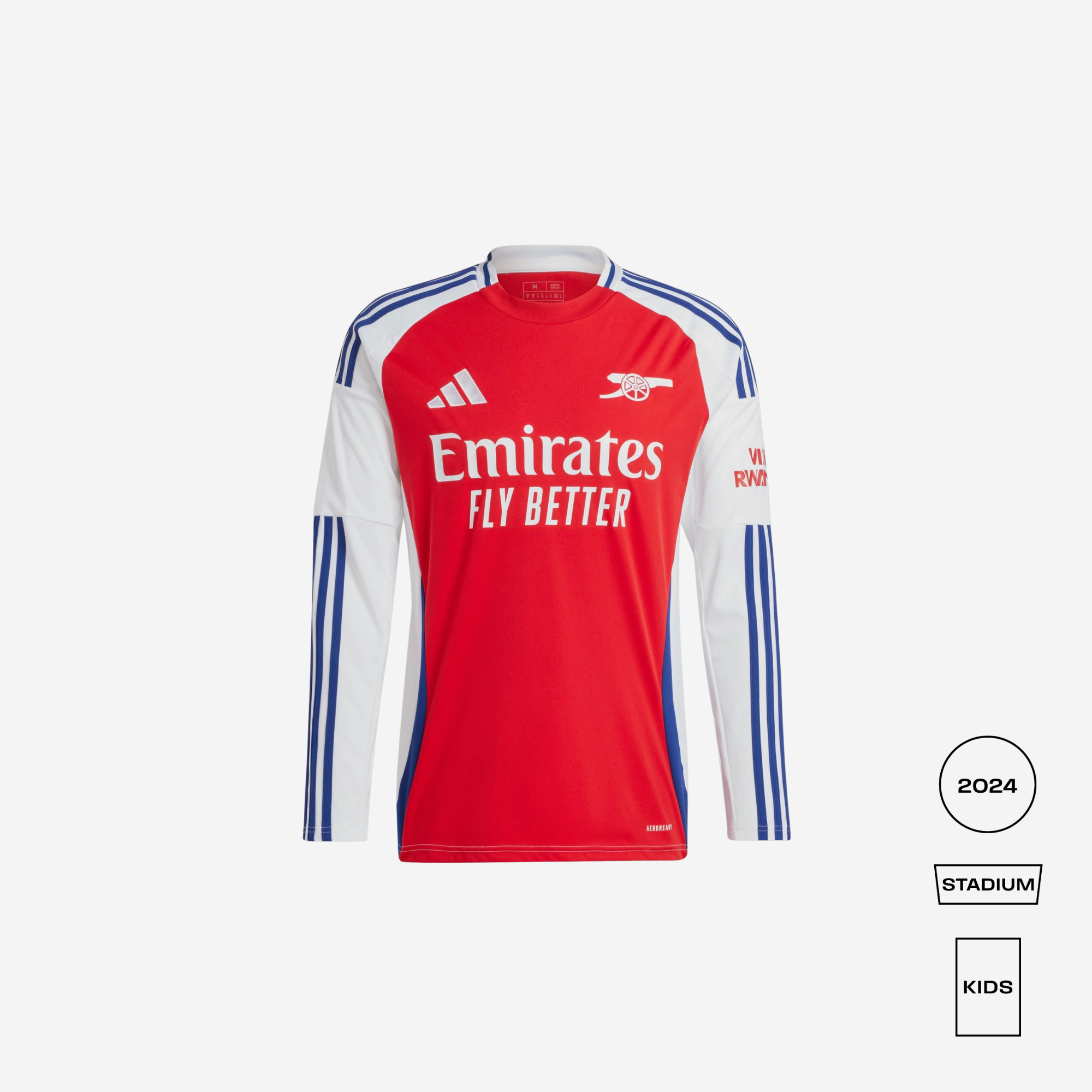 KIDS Arsenal 24/25 Adidas Long Sleeve Home Shirt