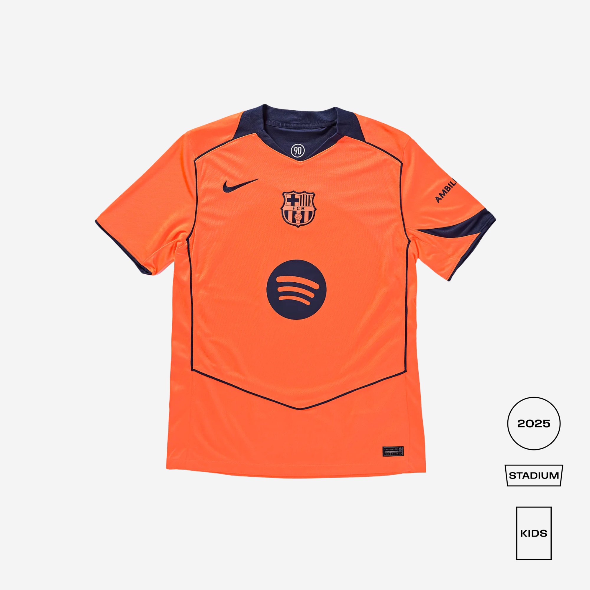 KIDS FC Barcelona 2025/26 Stadium Third Shirt