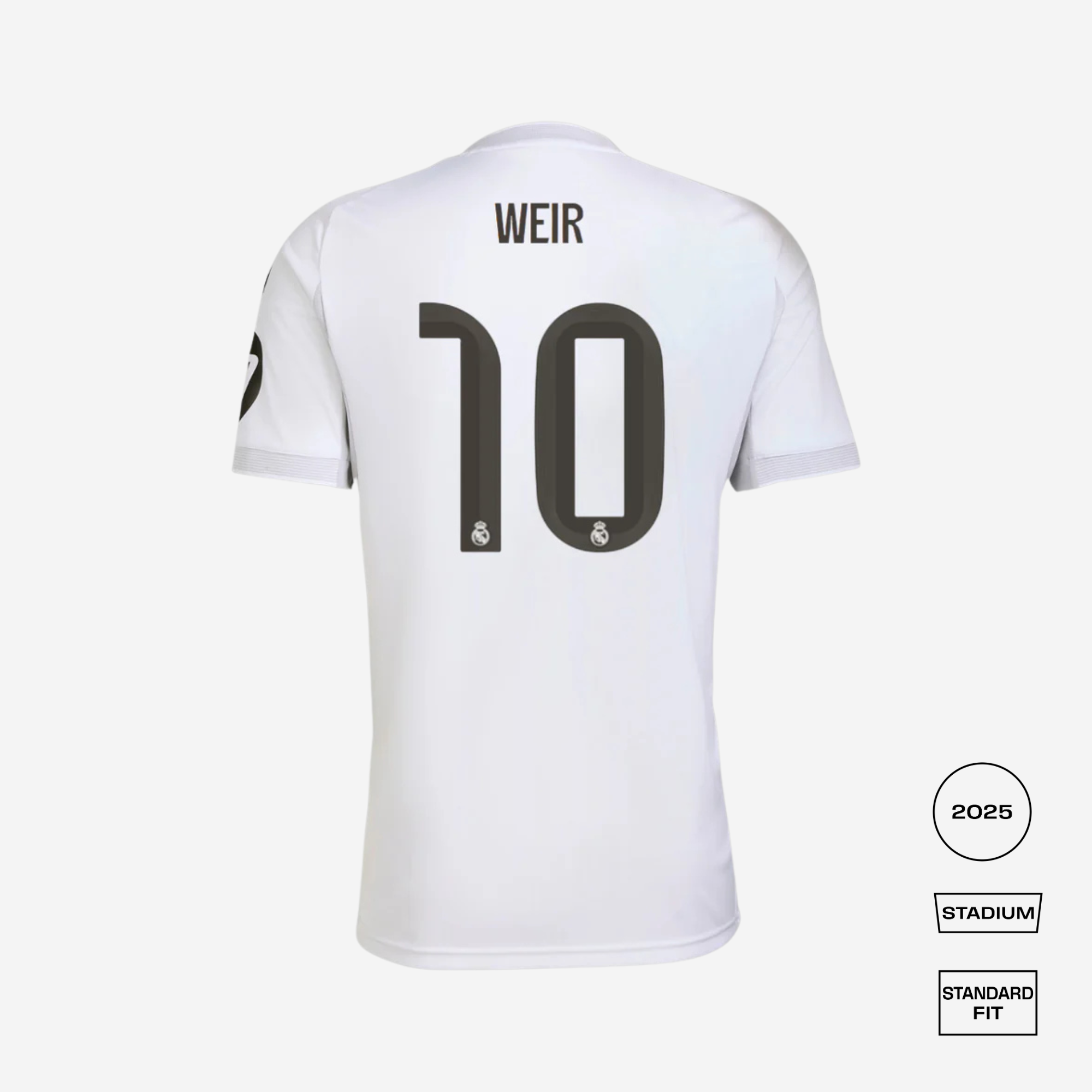 Real Madrid 2025/26 Home Straight Fit Shirt - WEIR 10