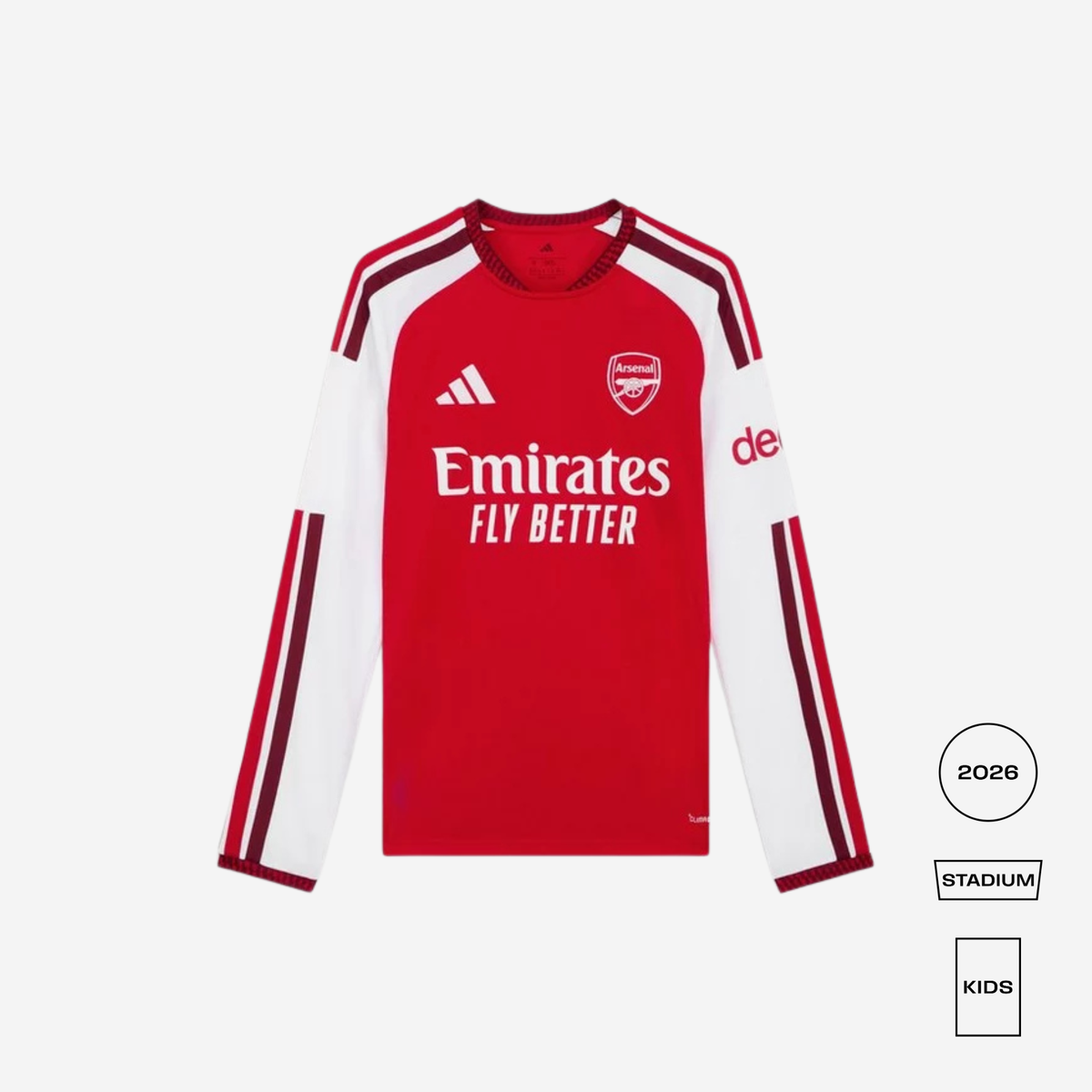 arsenal home on white background long sleeve