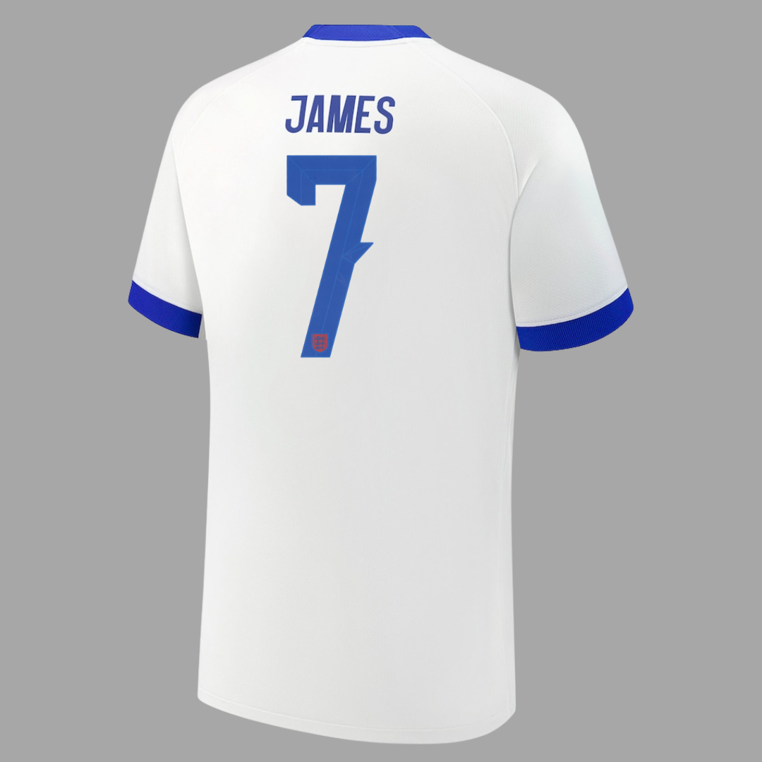 England Home Straight Fit Stadium Shirt - JAMES 7