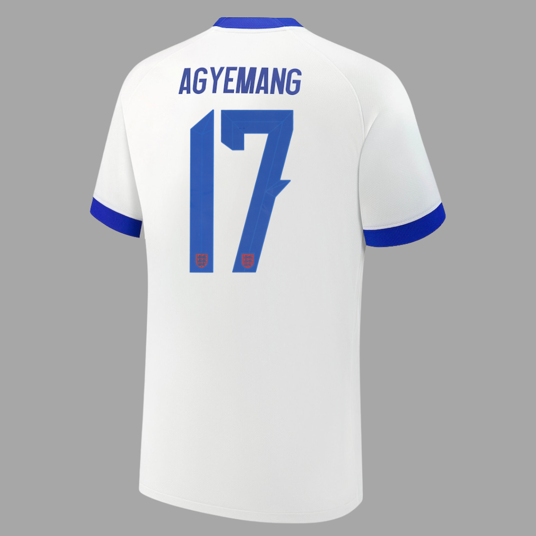 England Home Straight Fit Stadium Shirt - AGYEMANG 17