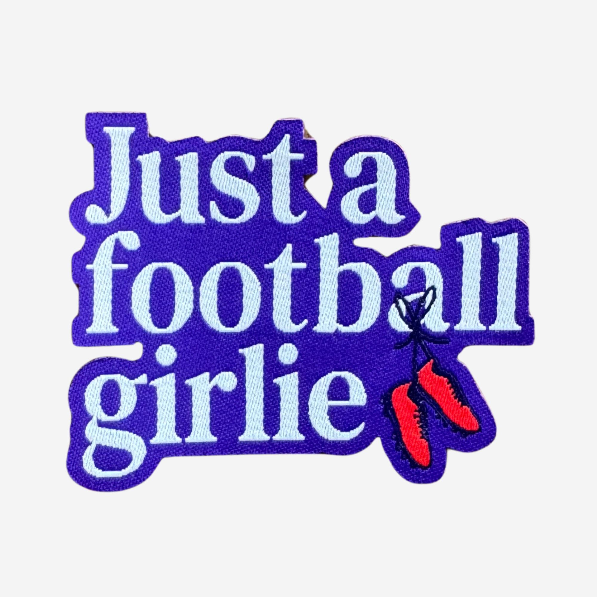Football Girlie Woven Patch