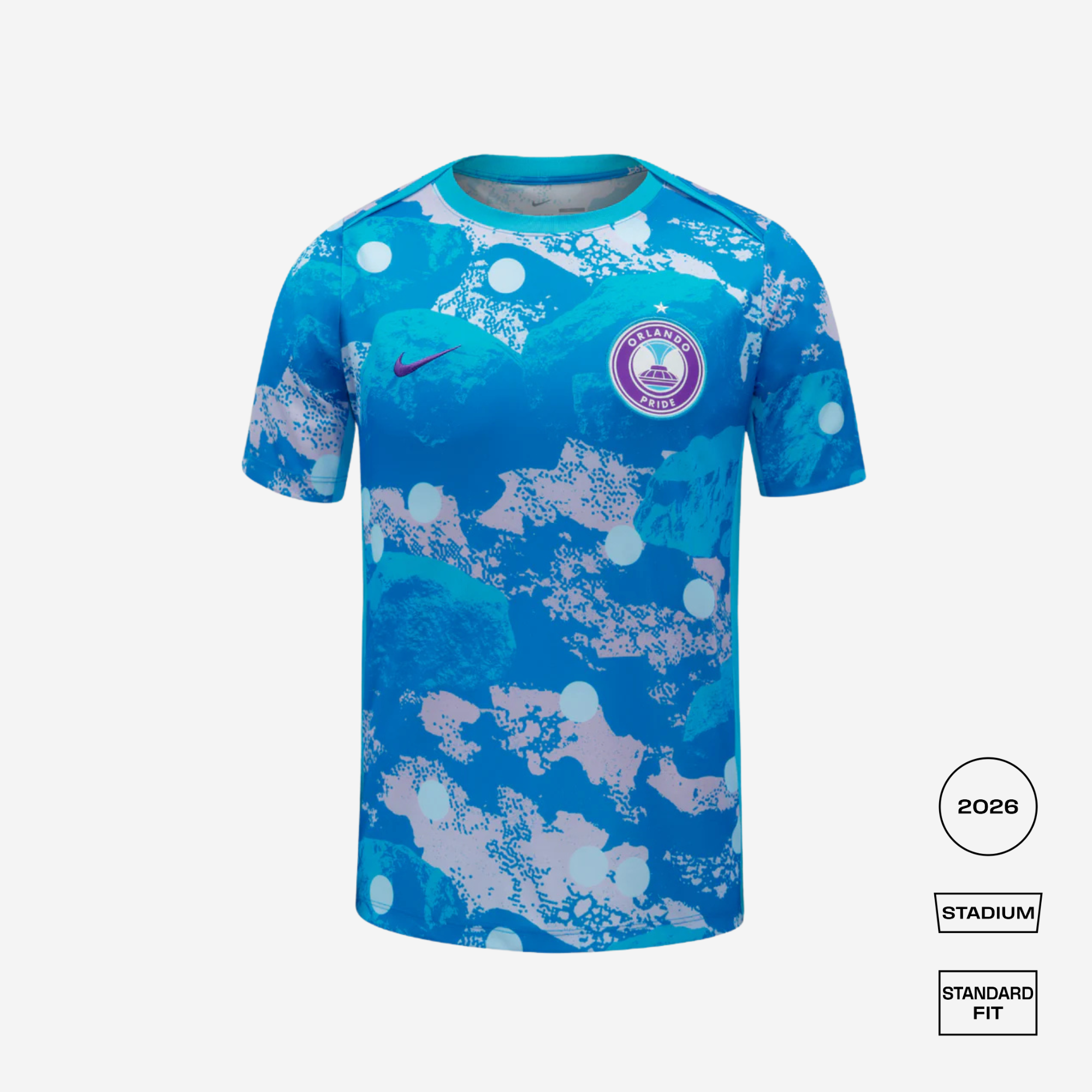Orlando Pride 2026 Pre-Match Straight Fit Shirt