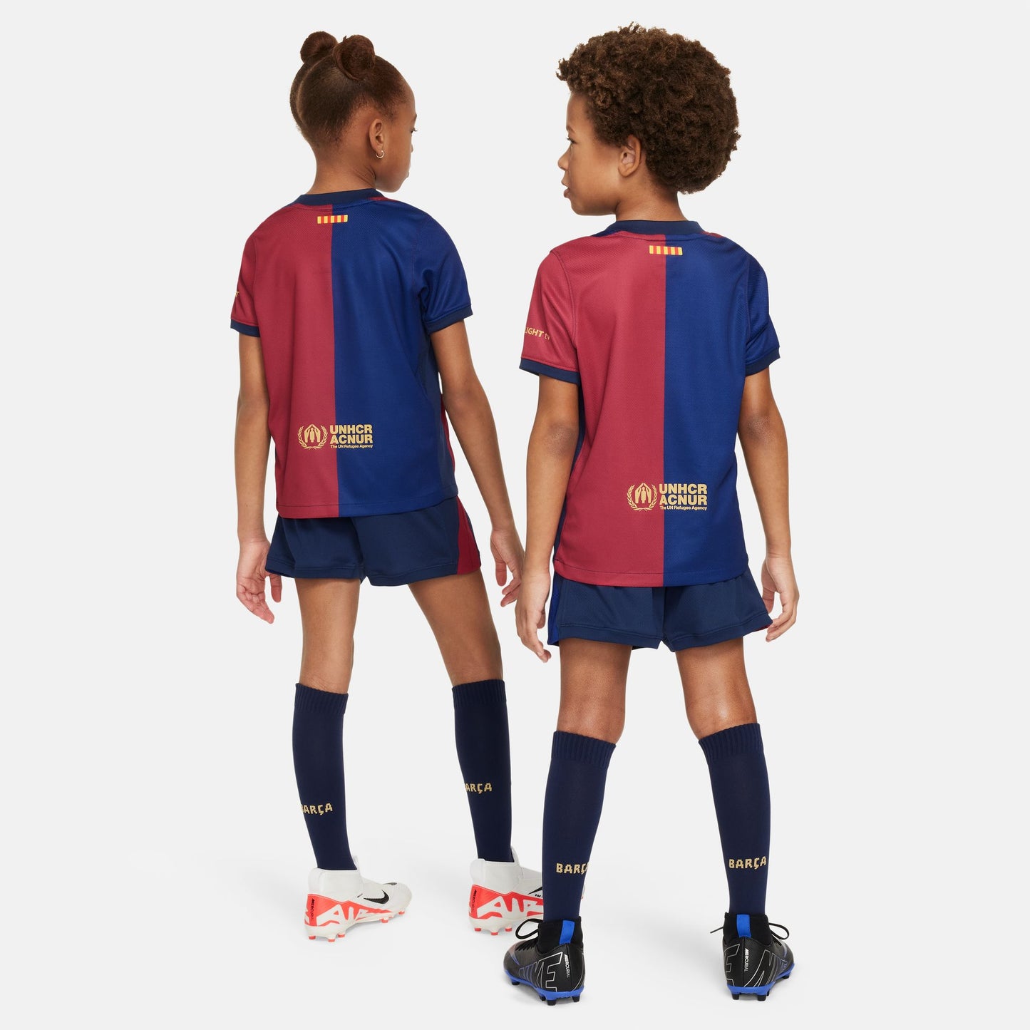 Barcelona Home 24/25 Little Kids' Nike Dri-FIT 3-Piece Kit