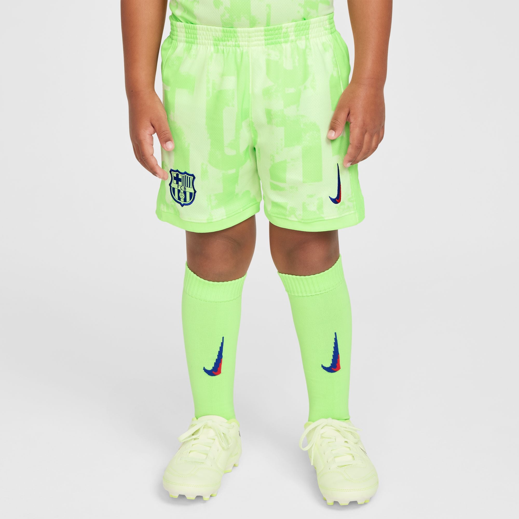 FC Barcelona 2024/25 Stadium Third Little Kids' Nike Soccer Replica Three-Piece Kit