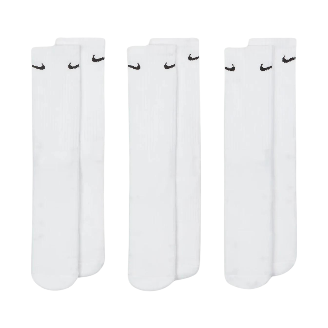 Nike Everyday Cushioned White Training Crew Socks (3 Pairs)