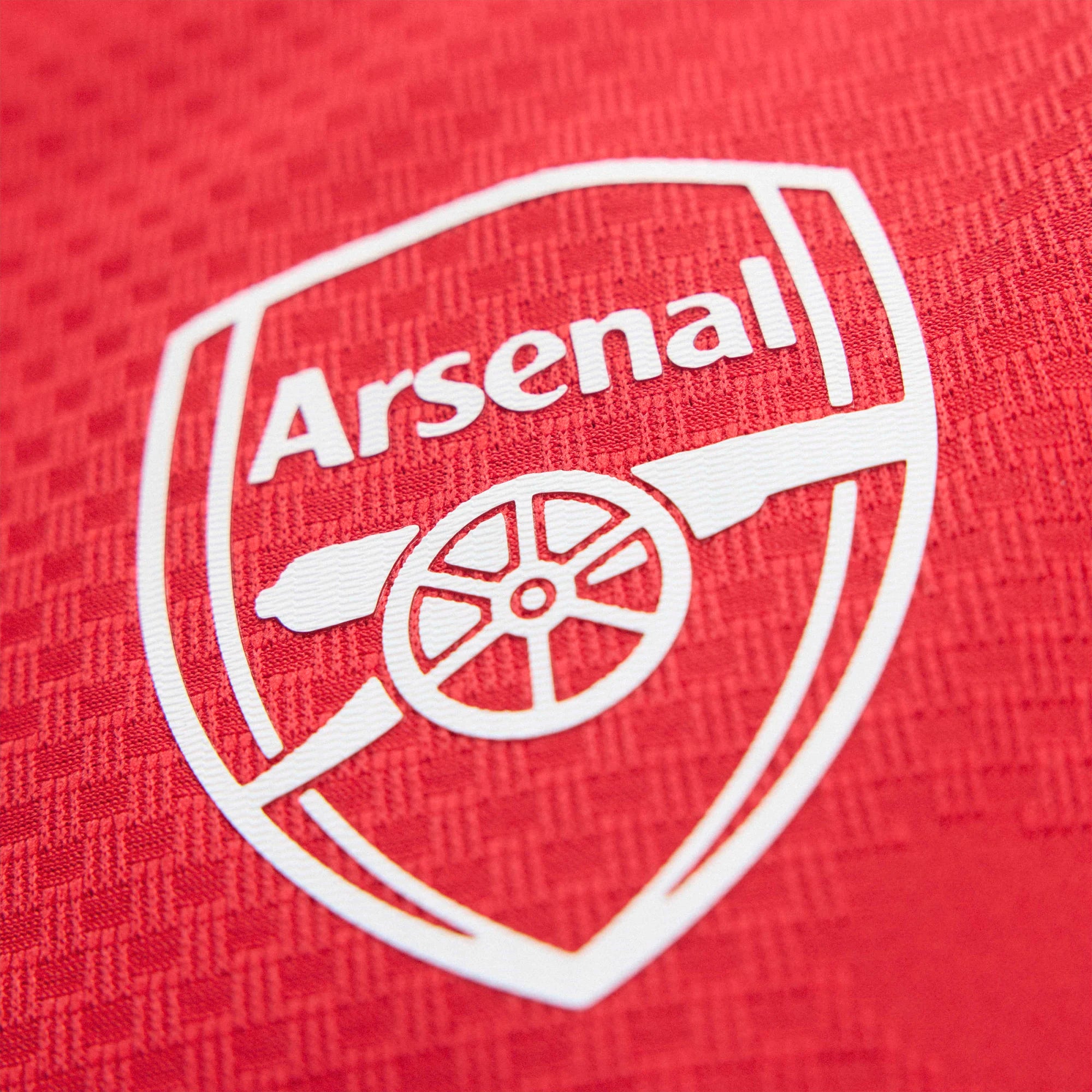 Arsenal logo on a red background